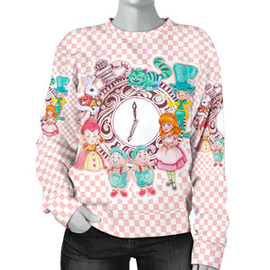Custom Made Printed Designs Women's Sweater A1 Alice In Wonderland