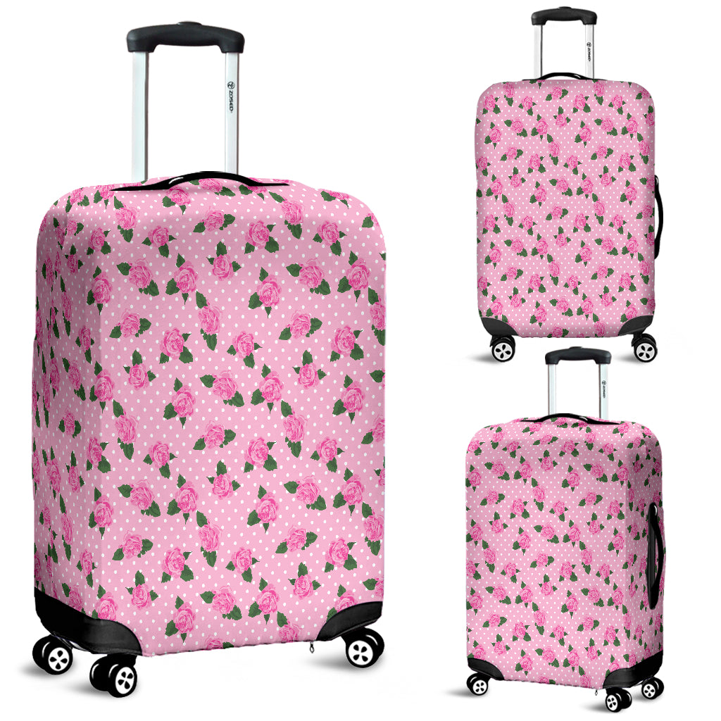 Pink Rose Luggage Cover - STUDIO 11 COUTURE