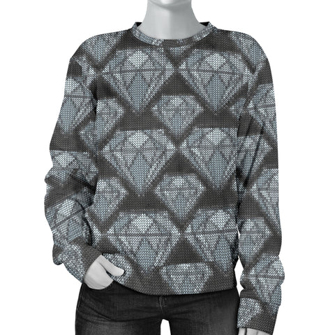 Custom Made Printed Designs Women's (W11) Sweater Sugar Skull
