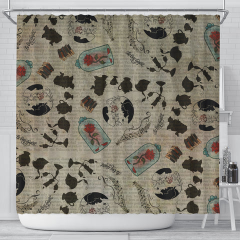 Beauty And Beast Shower Curtain