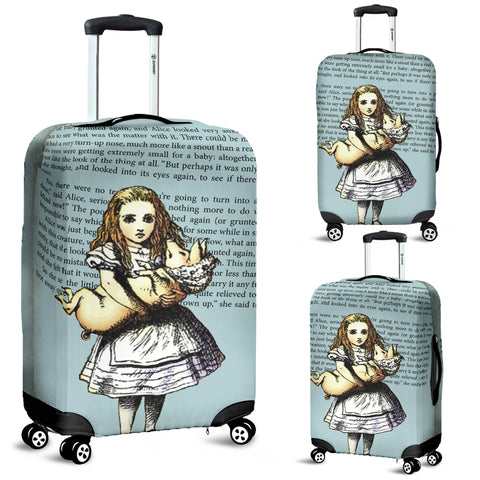 Alice And The Pig Luggage Cover - STUDIO 11 COUTURE