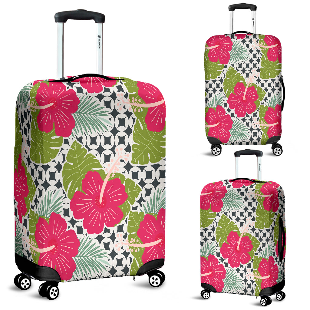 Tropical Flower 1 Luggage Cover - STUDIO 11 COUTURE