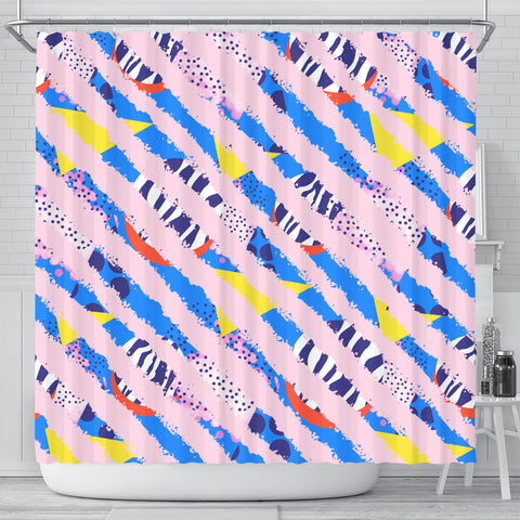 80s Fashion Girl Shower Curtain - STUDIO 11 COUTURE