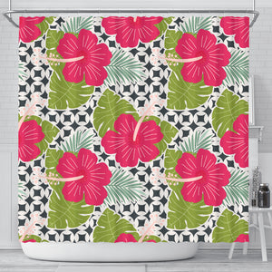 Tropical Flower Shower Curtain - STUDIO 11 COUTURE