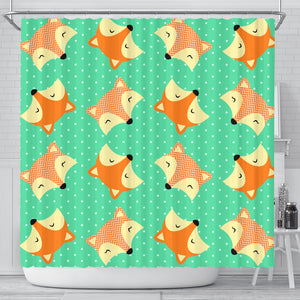 Cute Fox Shower Curtain