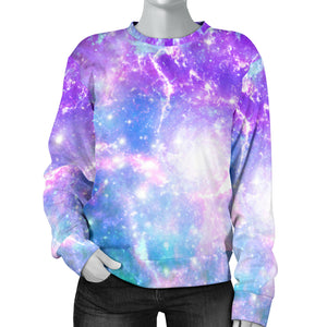Custom Made Printed Designs Women's (U5) Sweater Galaxy