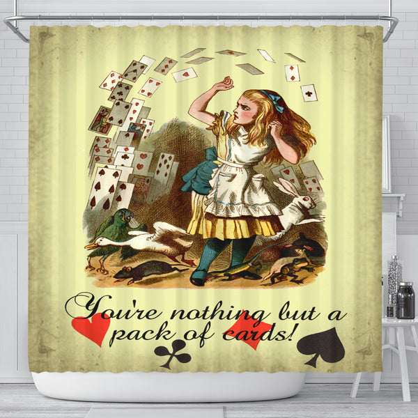 You're Nothing But A Pack Of Cards Alice In Wonderland Shower Curtain - STUDIO 11 COUTURE