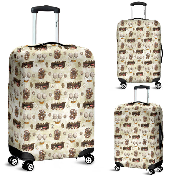 Vintage Mechanical Train Steampunk Luggage Cover - STUDIO 11 COUTURE