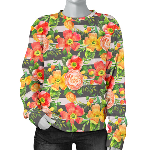 Custom Made Printed Designs Women's (F9) Sweater Floral Spring