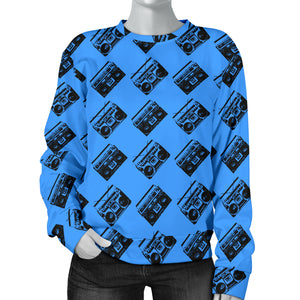 Custom Made Printed Designs Women's Sweater 80's Boombox 01