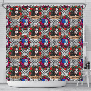 Sugar Skull Gothic Halloween Shower Curtain - STUDIO 11 COUTURE