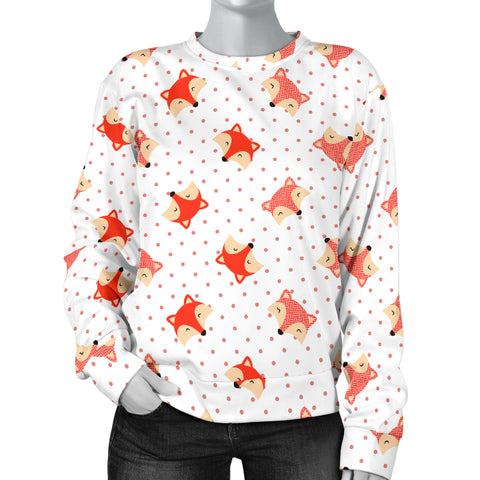 Custom Made Printed Designs Women's (L3) Sweater Fox
