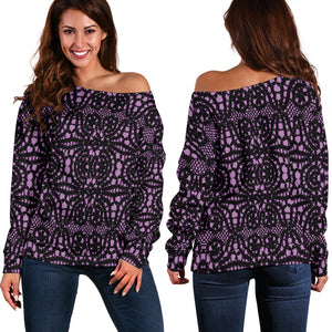 Women Teen Off Shoulder Sweater Lace 1 DFS14