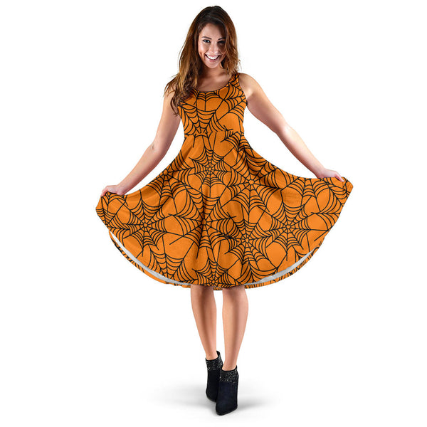 Women's Dress, No Sleeves, Custom Dress, Midi Dress, Trick Or Treat 10