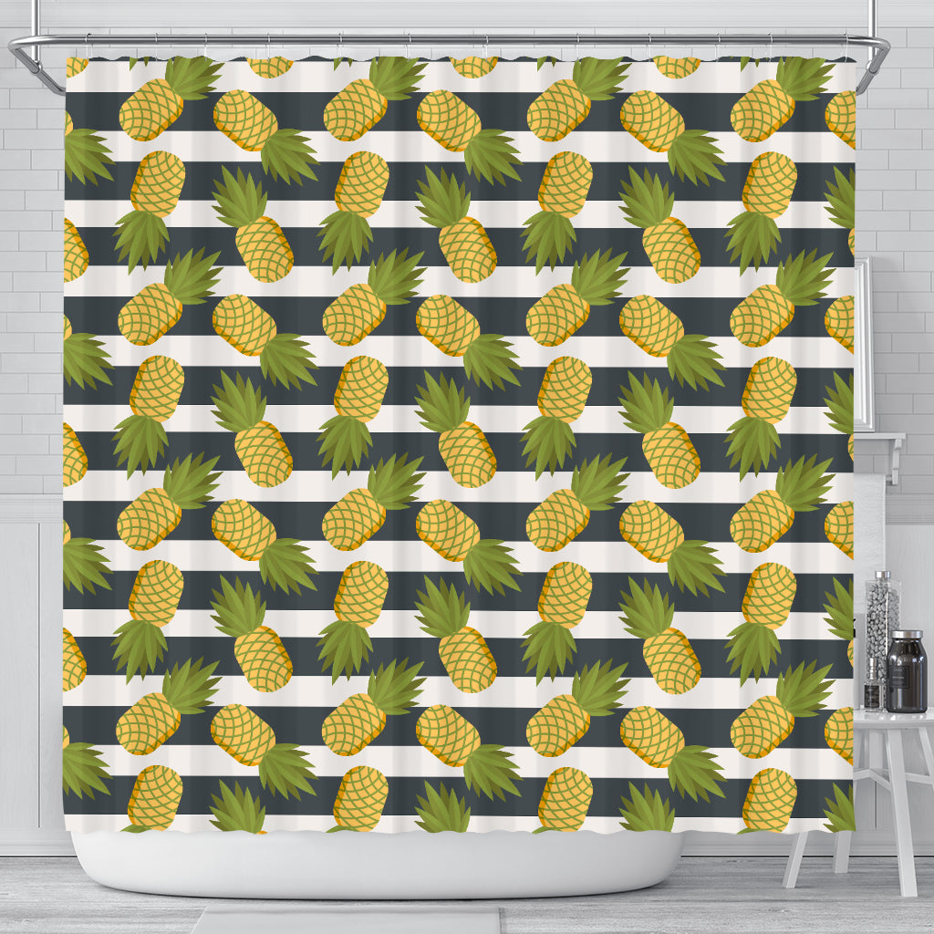 Tropical Pineapple Shower Curtain - STUDIO 11 COUTURE