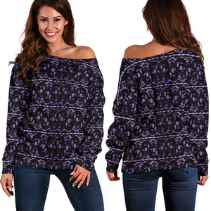Women Teen Off Shoulder Sweater Lace 1 DFS13
