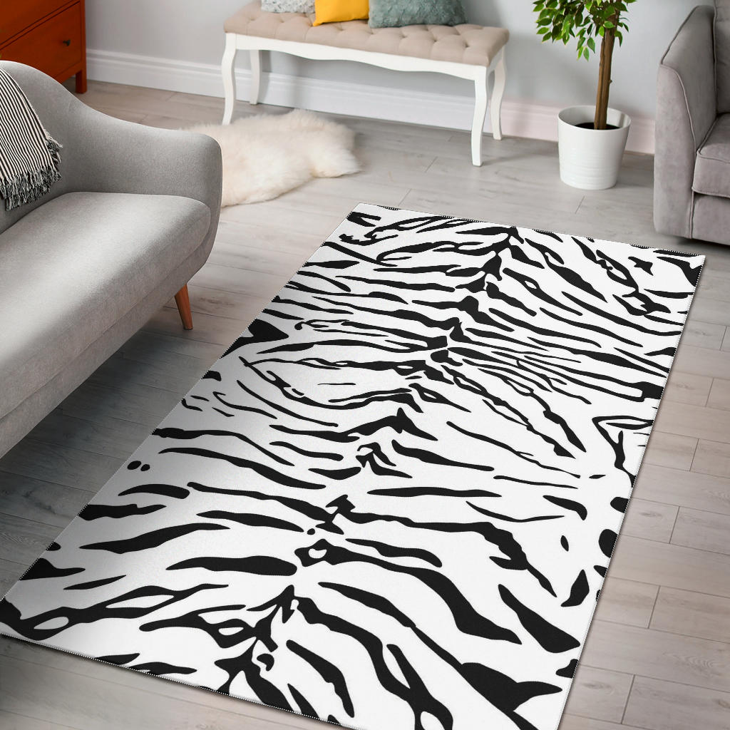 Floor Rug Animal Print Black And White Dress 06