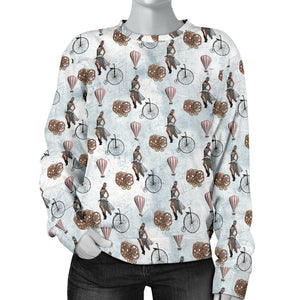 Custom Made Printed Designs Women's (P9) Sweater Steam Punk