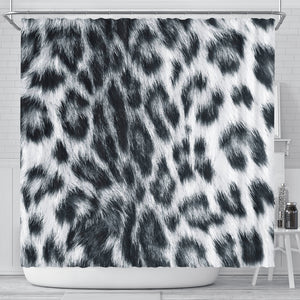 Snow Leopard Skin Shower Curtain