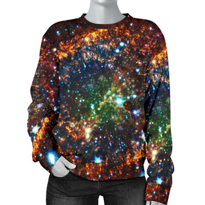 Custom Made Printed Designs Women's (G2) Sweater Galaxy