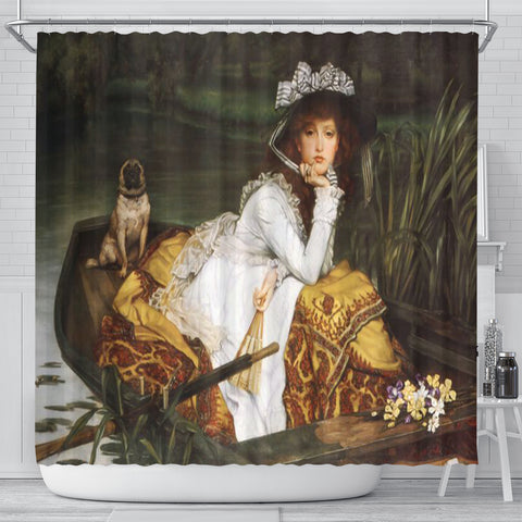 James Tissot Young Lady In A Boat Shower Curtain