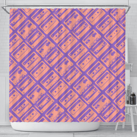 80s Boombox Shower Curtain - STUDIO 11 COUTURE