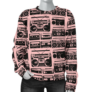 Custom Made Printed Designs Women's Sweater 80's Boombox 06