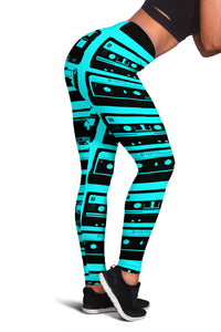 Women Leggings Sexy Printed Fitness Fashion Gym Dance Workout 80's Boombox Green 04