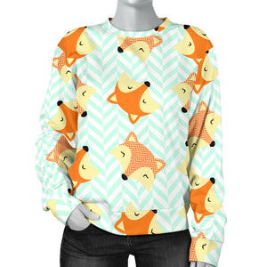 Custom Made Printed Designs Women's (K4) Sweater Fox