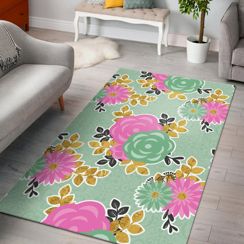 Floor Rug Floral Spring 3-01