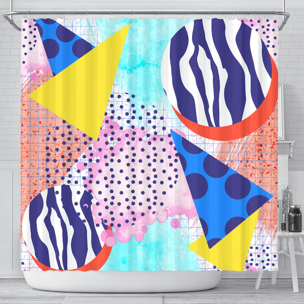 80s Fahion Girl Shower Curtain - STUDIO 11 COUTURE