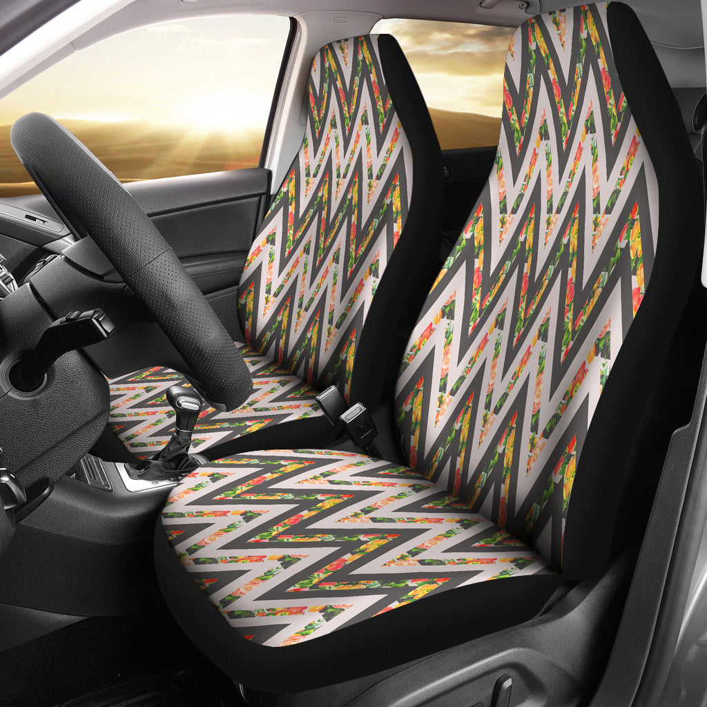 Awesome Zigzag Floral Car Seat Covers