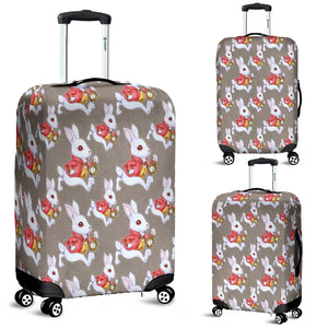 Hurry Up White Rabbit Alice In Wonderland Luggage Cover - STUDIO 11 COUTURE