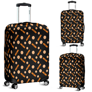 Orange Trick Or Treat Candy Luggage Cover