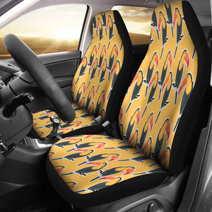 Tropical Yellow Tucan Bird Car Seat Covers