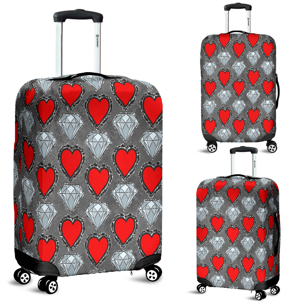 Hearts and Diamonds Luggage Cover - STUDIO 11 COUTURE