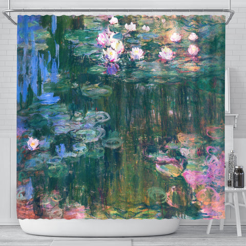Claude Monet Water Lilies Shower Curtain