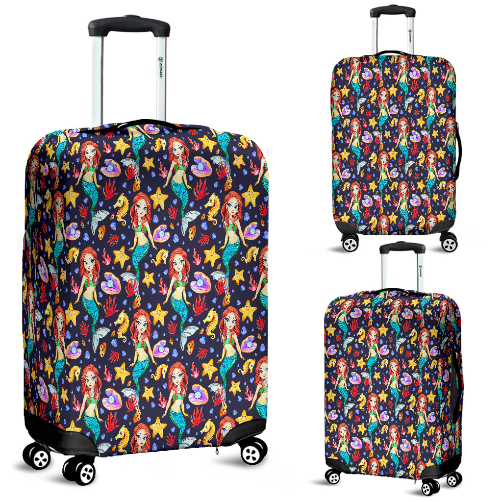 Full Of Small Mermaid Luggage Cover - STUDIO 11 COUTURE