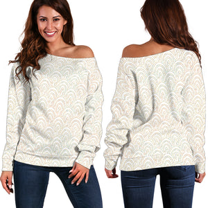 Women Teen Off Shoulder Sweater Crafter Fashion 01