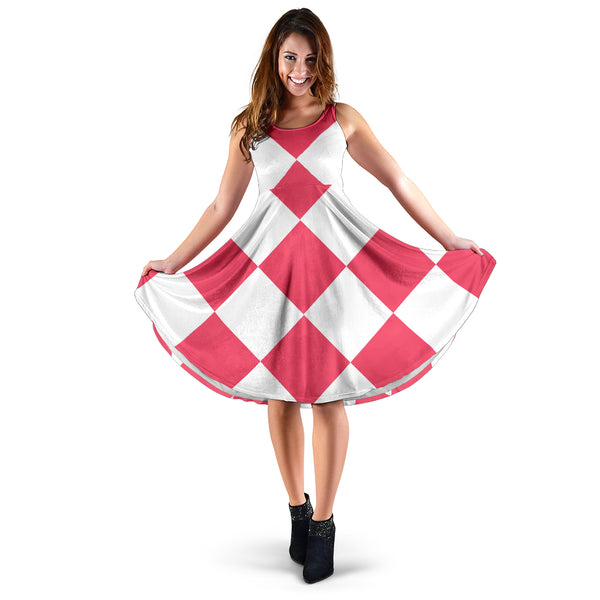 Women's Dress, No Sleeves, Custom Dress, Midi Dress, Alice In Wonderland 4-08