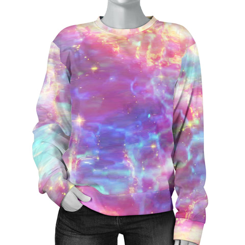 Custom Made Printed Designs Women's (U3) Sweater Galaxy