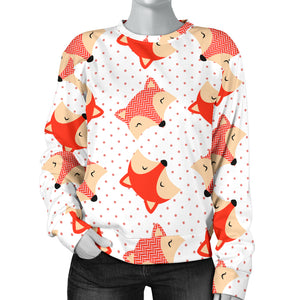 Custom Made Printed Designs Women's (L2) Sweater Fox