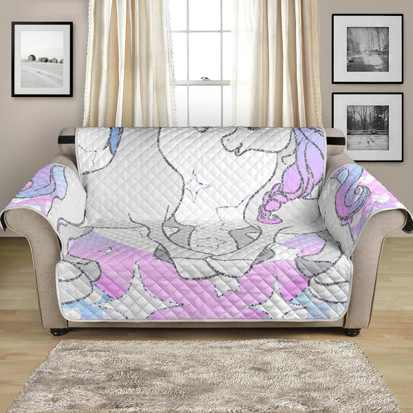 54'' Futon Sofa Protector Premium Polyster Fabric Custom Design Unicorn 09