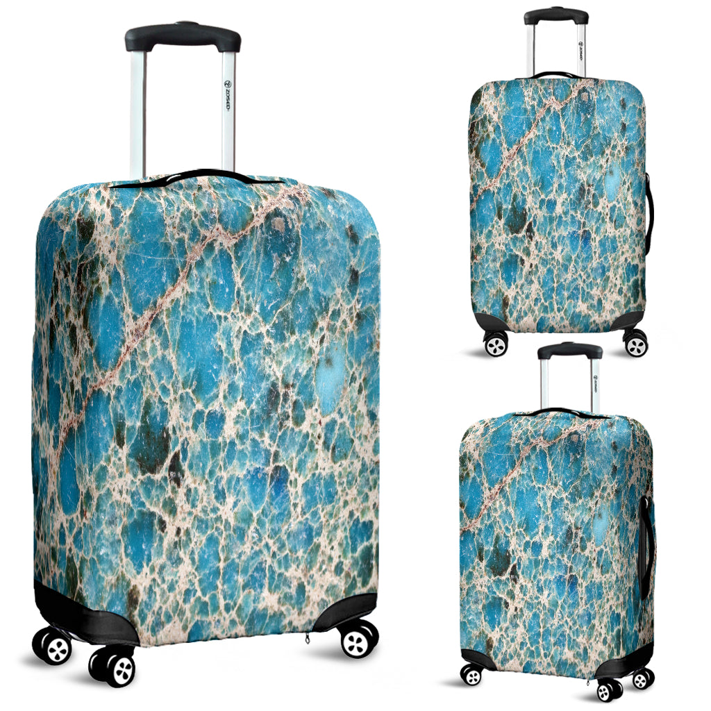 Dirty Cracked Marble Tile Luggage Cover