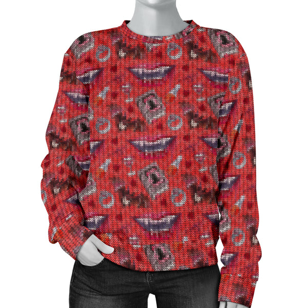 Custom Made Printed Designs Women's Vampire Theme (8) Sweater