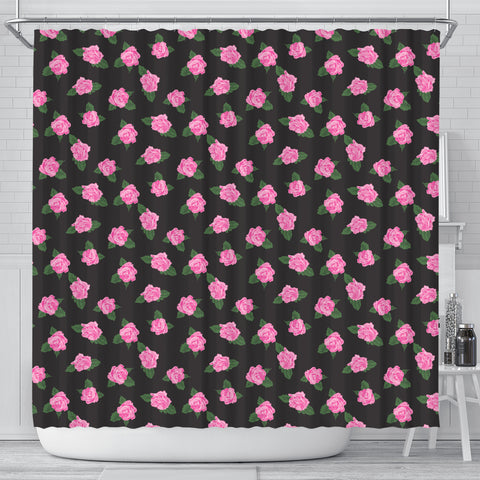 Black Rose Shower Curtain
