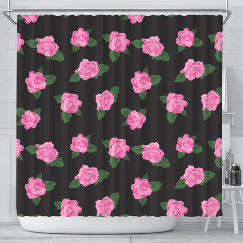 Black Rose Shower Curtain