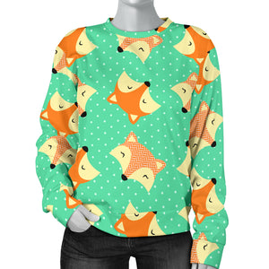 Custom Made Printed Designs Women's (K5) Sweater Fox