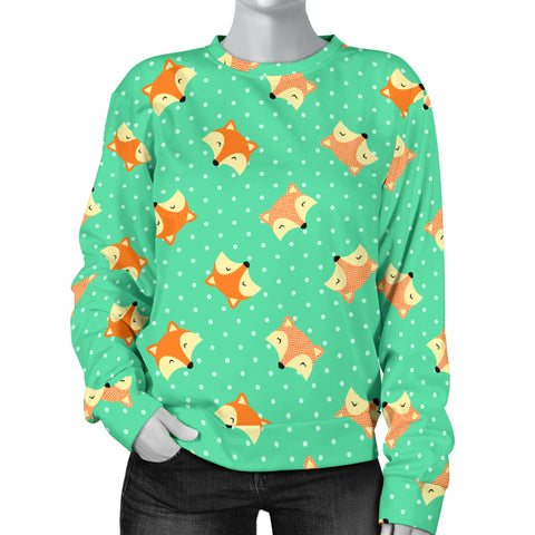 Custom Made Printed Designs Women's (K1) Sweater Fox