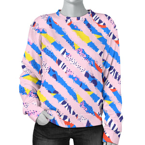 Custom Made Printed Designs Women's Sweater 80's Fashion Girl 1